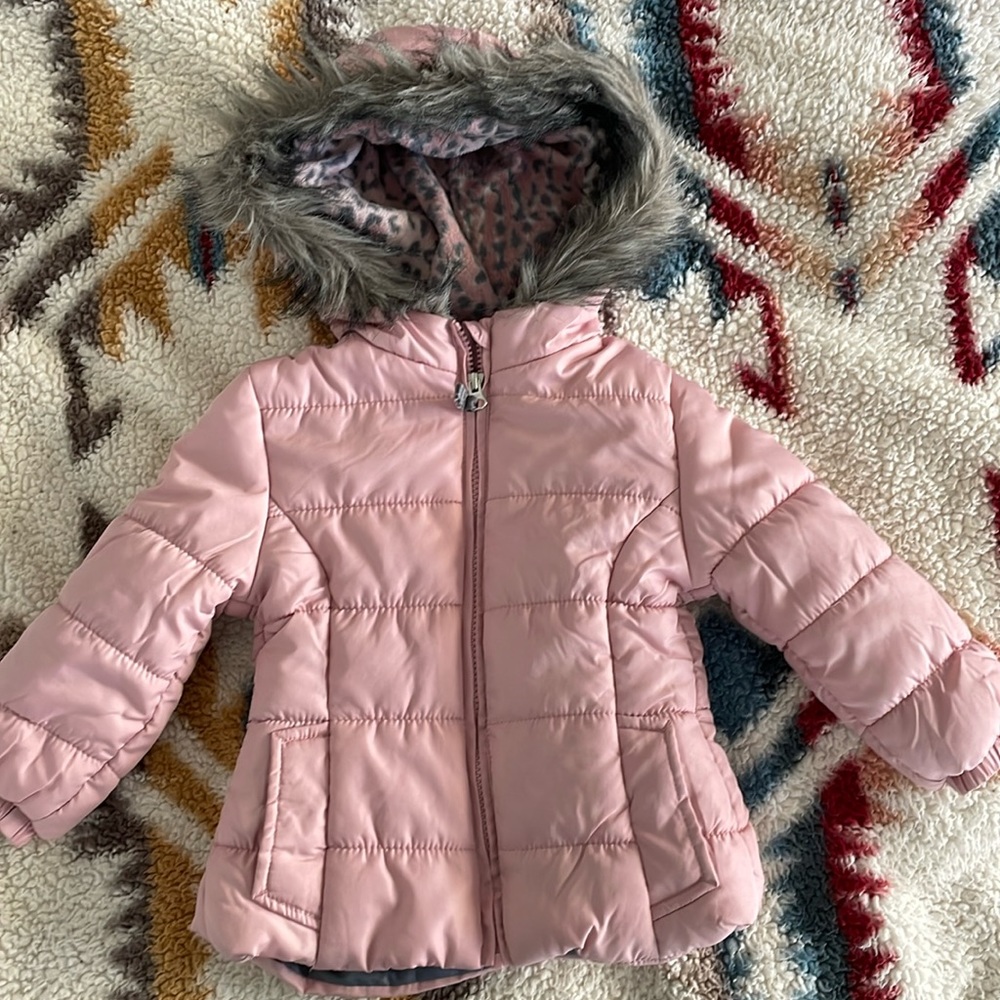 Girls Weather Tamer Pink puffer jacket size 3T